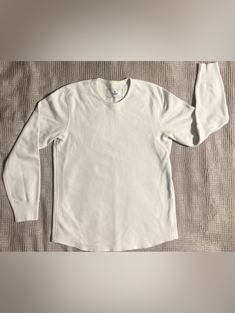 Reigning Champ Heavyweight Crewneck Sweatshirt XL White Made in Canada 🇨🇦
